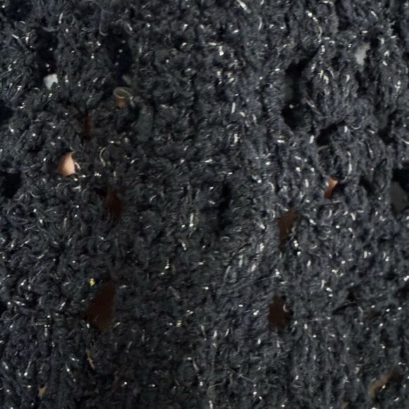 Vintage Silk Crochet Open Knit Cardigan Size M Whimsigoth Fairy Grunge Boho Y2K - Picture 7 of 7